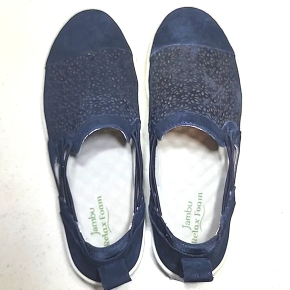 Jambu Erin Slip-on Relaxed Foam. Women's All Leather Suede. Size 9 Navy Blue - Picture 6 of 7